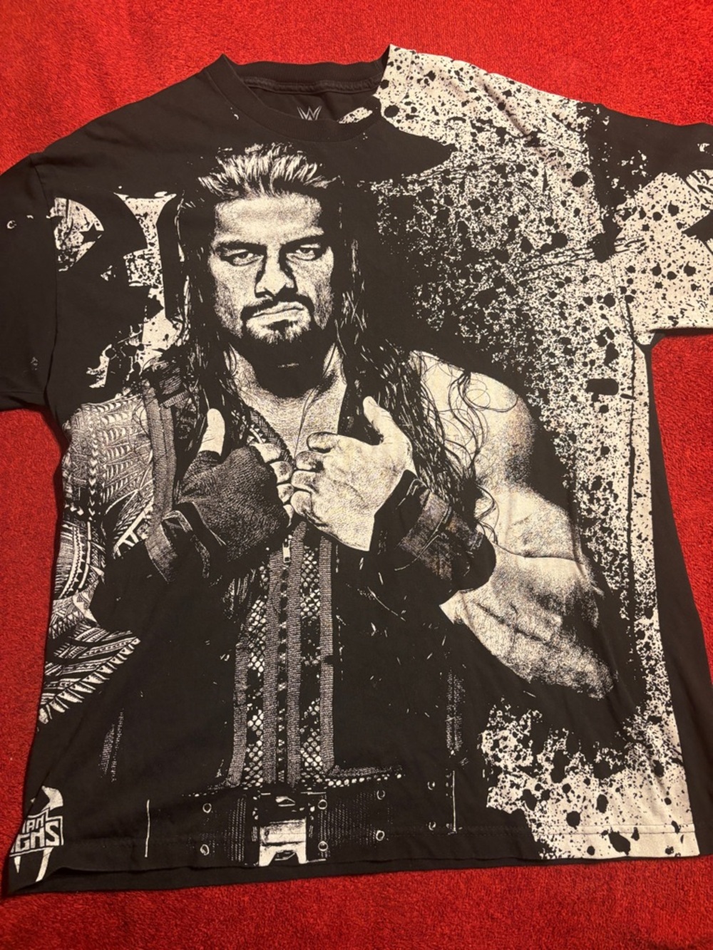 WWE Roman Reigns 2016 Black and White Graphic Tee - Men’s Ripple Junction S XL